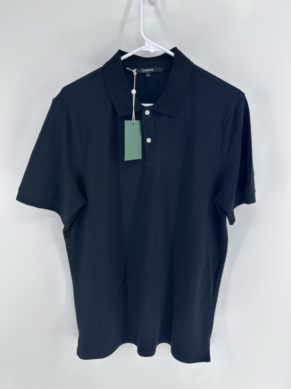 NWT Quince Men's Black Polo Shirt | Large